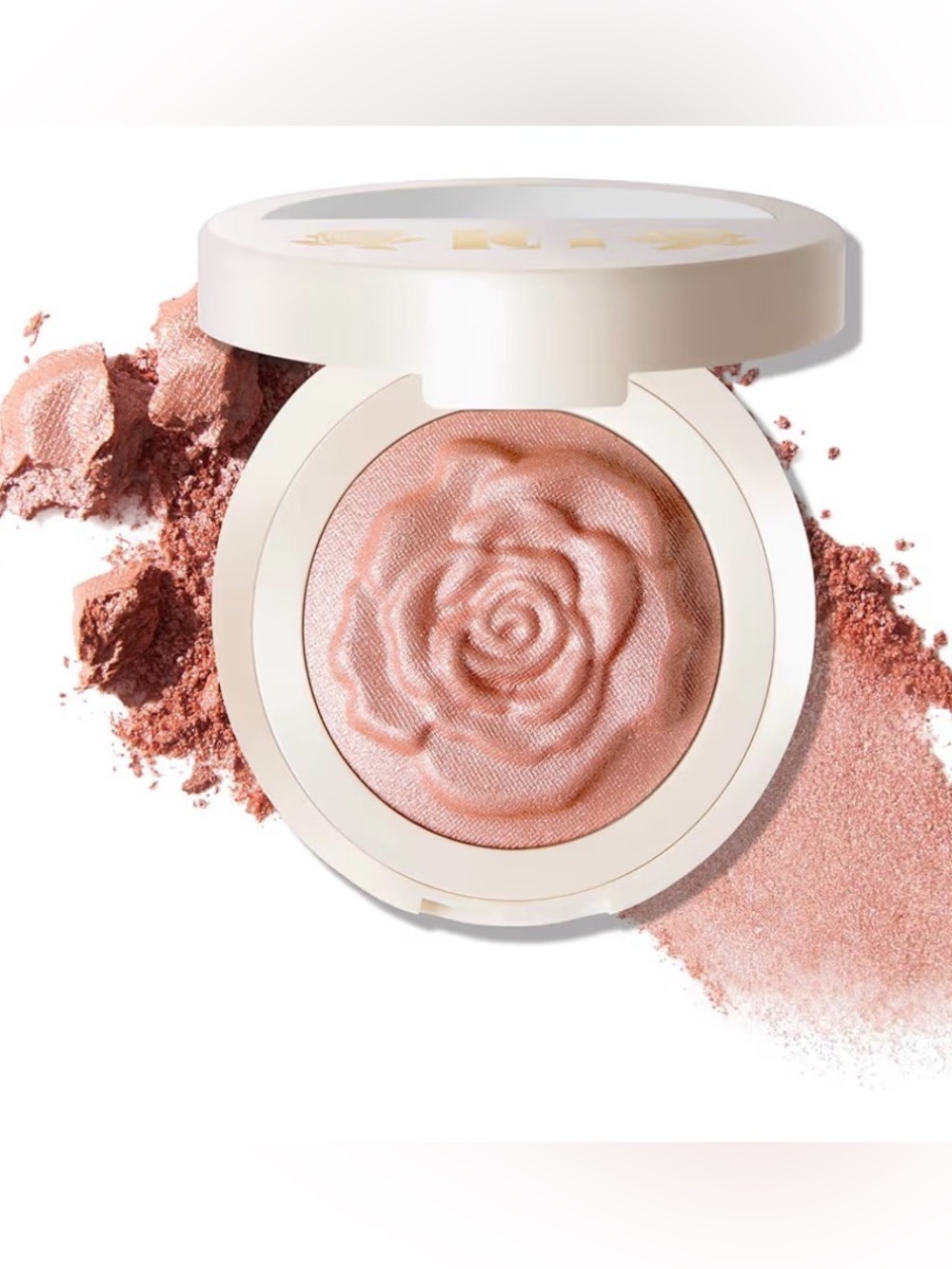Laura Geller Rose‑Embossed Luminous Blush in Shade “In Bloom”